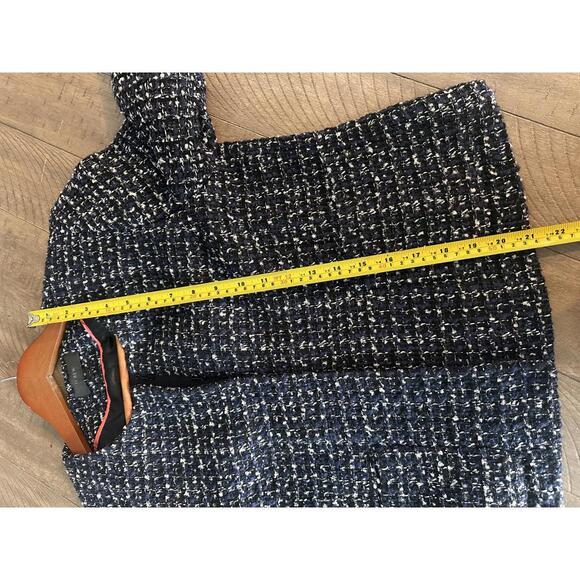 J.Crew Sparkling Blue Midnight Tweed Cropped Jacket Wool Blend Women’s size 10 - Picture 12 of 15